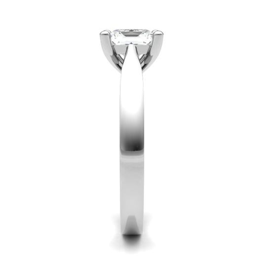 18ct solitaire black diamond promise ring 4.4mm 3.37gm