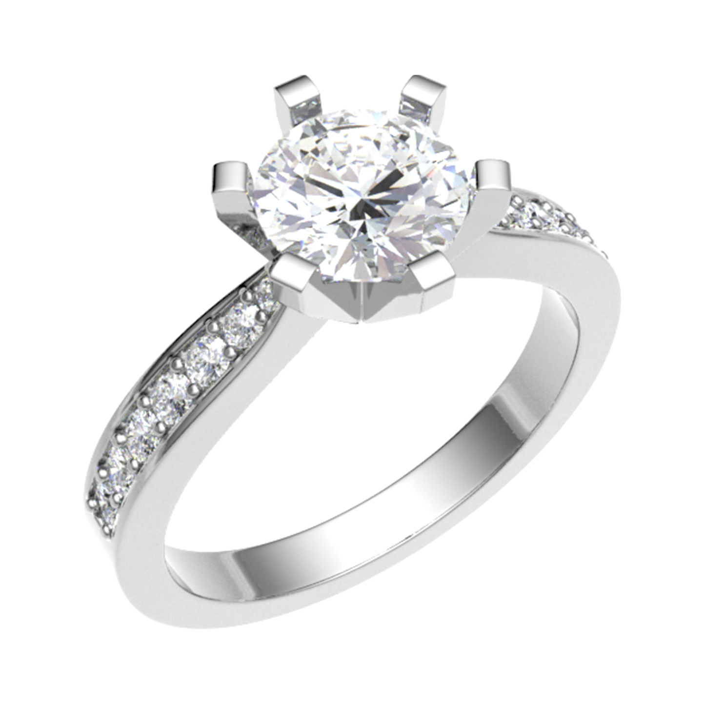 White gold Love Ring 18Ct  D 0.17ct 3.21gm