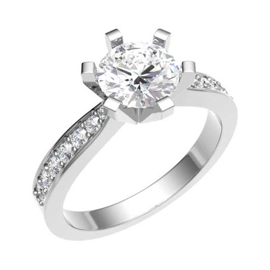 White gold Love Ring 18Ct  D 0.17ct 3.21gm