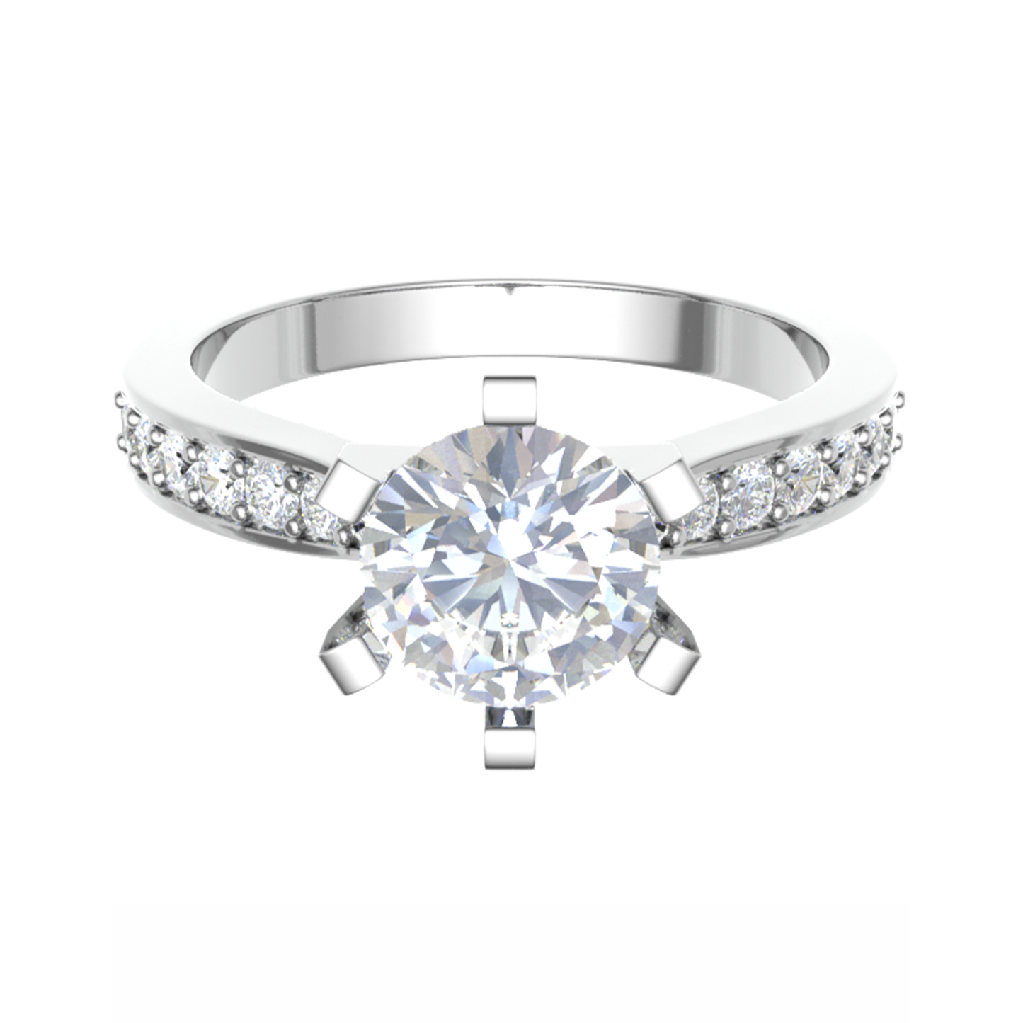 White gold Love Ring 18Ct  D 0.17ct 3.21gm