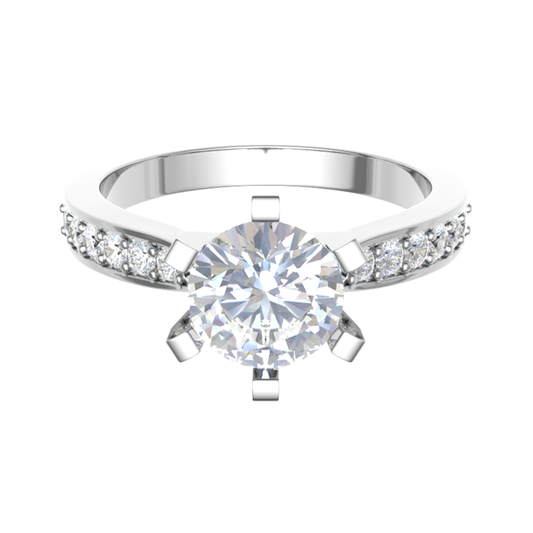 White gold Love Ring 18Ct  D 0.17ct 3.21gm
