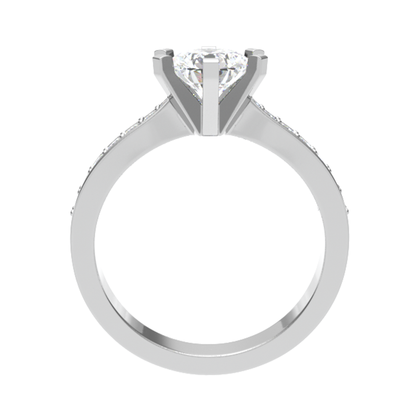 White gold Love Ring 18Ct  D 0.17ct 3.21gm