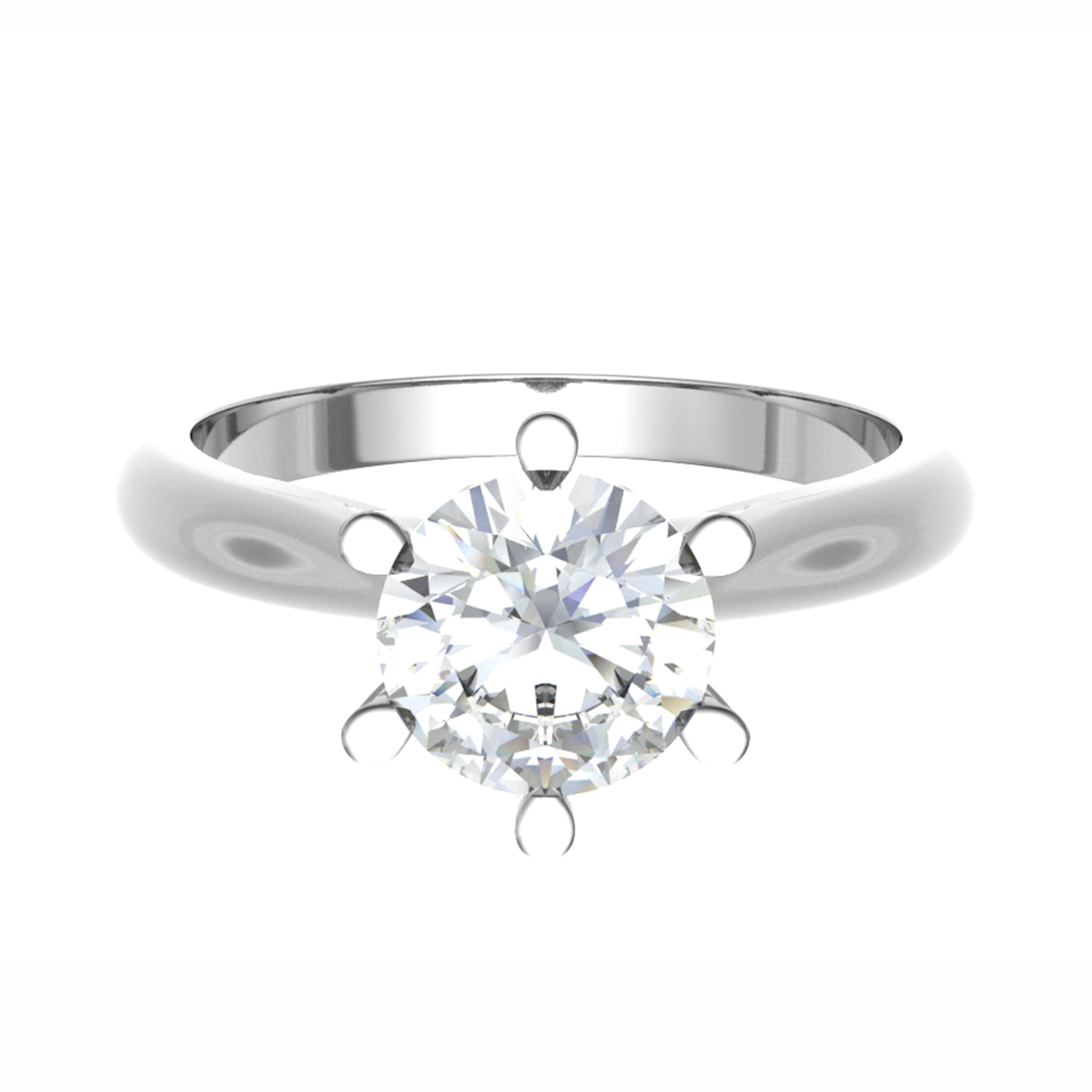 18ct Crown Bead Sterling princess cut diamond ring 5.5mm M1/2 2.74g