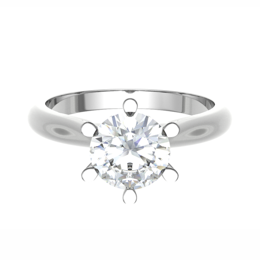 18ct Crown Bead Sterling princess cut diamond ring 5.5mm M1/2 2.74g