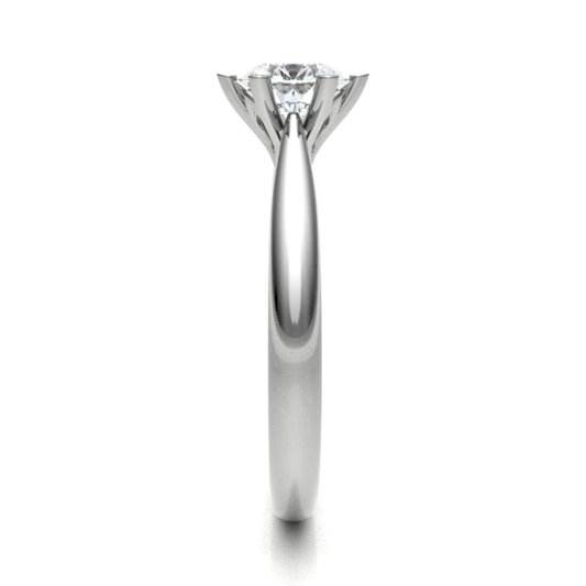 18ct Crown Bead Sterling princess cut diamond ring 5.5mm M1/2 2.74g