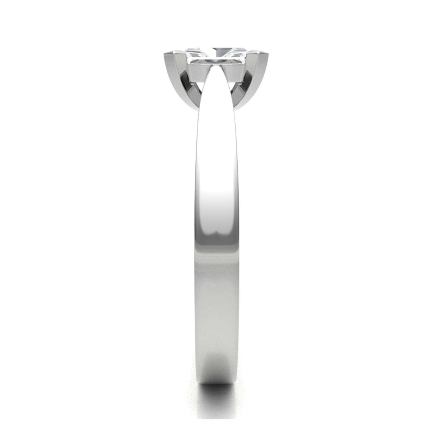 Round Cut solitaire Sterling Diamond Ring