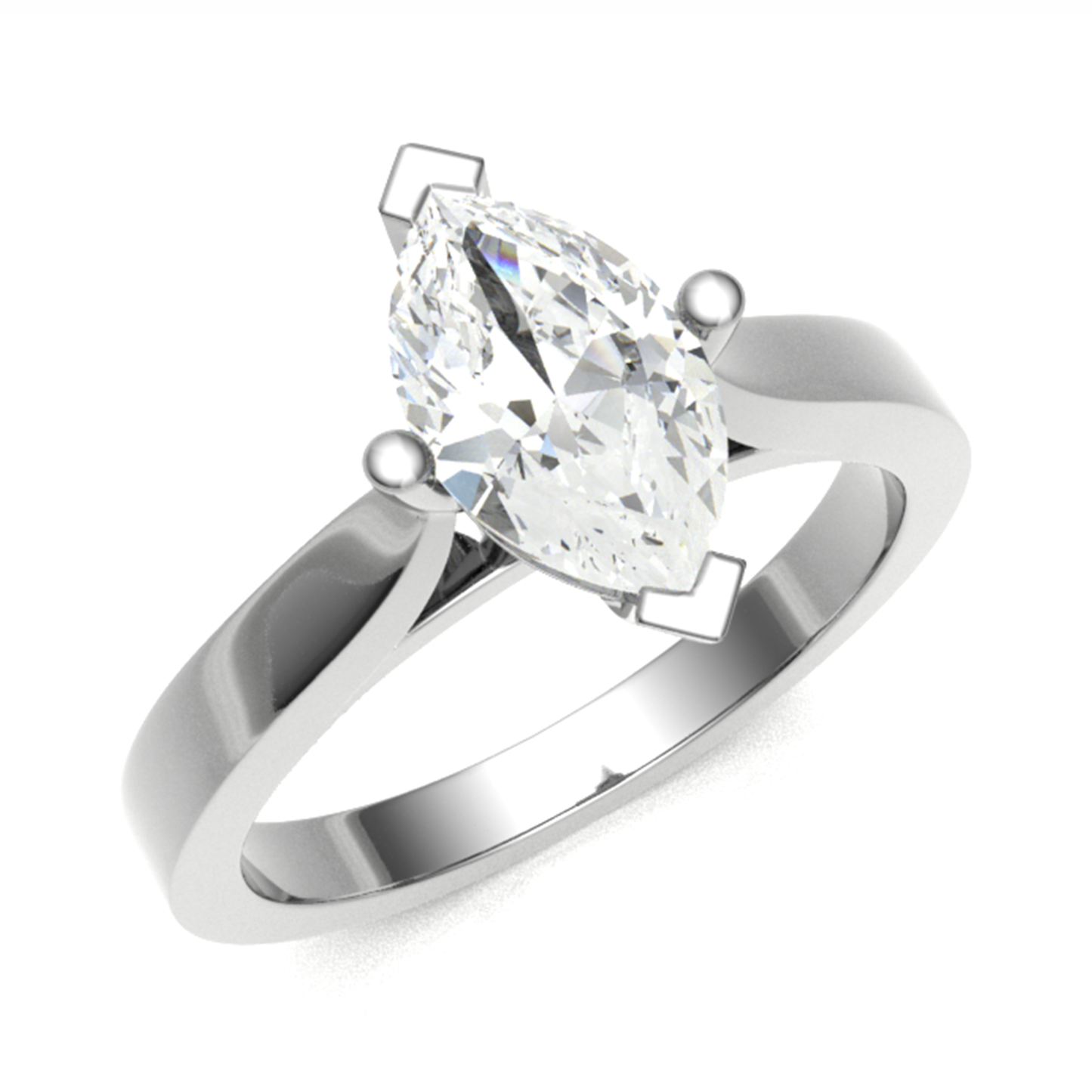 White gold Diamond Solitaire Ring