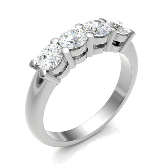 lovely four-stone stackable diamond ring 3.7mmx4 4.80gm