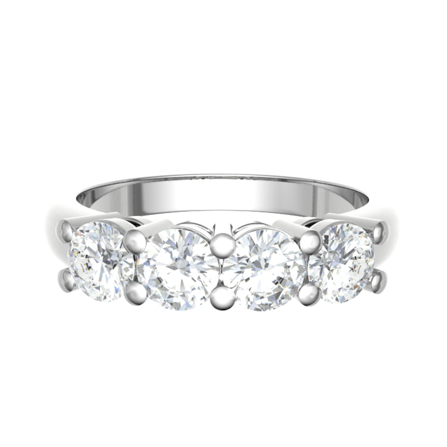 lovely four-stone stackable diamond ring 3.7mmx4 4.80gm
