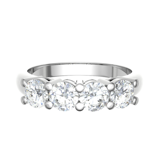 lovely four-stone stackable diamond ring 3.7mmx4 4.80gm