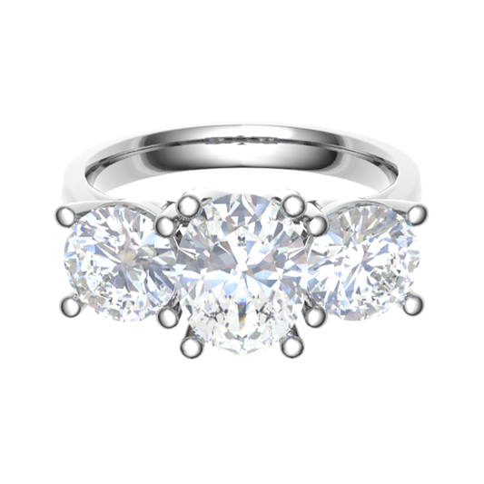 Three Stone Vintage Ring Plain Ring