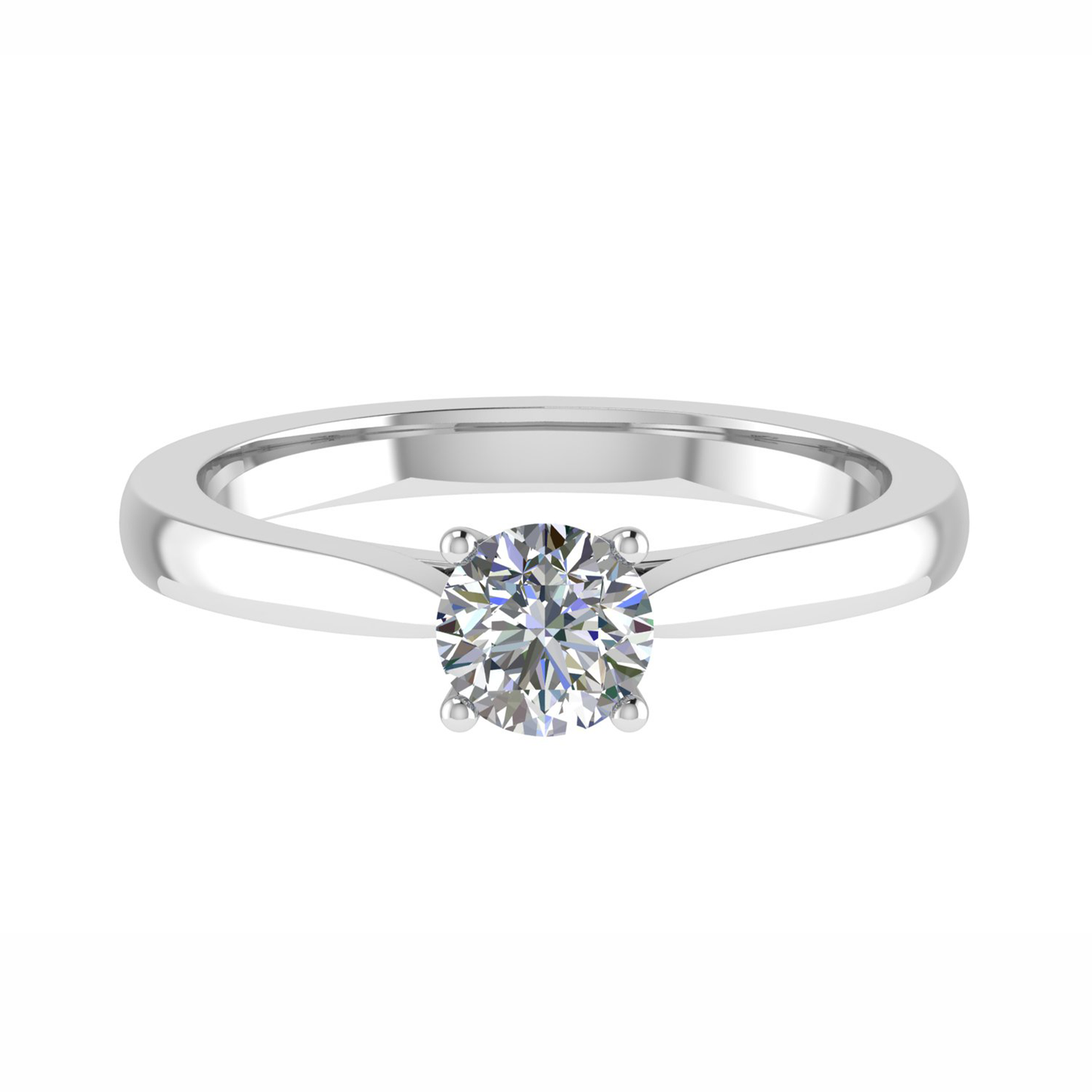 18CT gleaming circle diamond ring 6.0mm 3.20gm