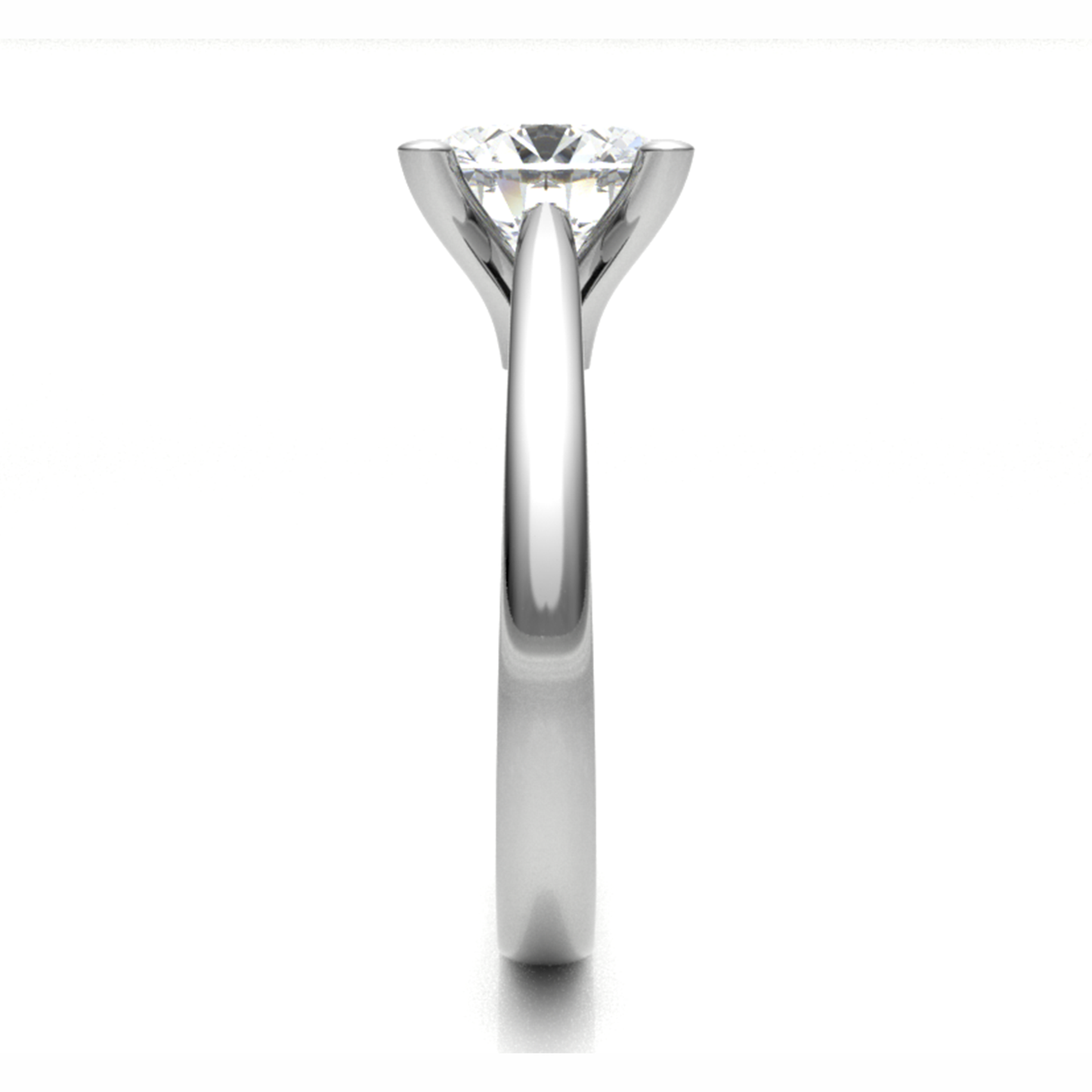 Clear Tilted round stackable diamond ring 5.5mm  3.22gm