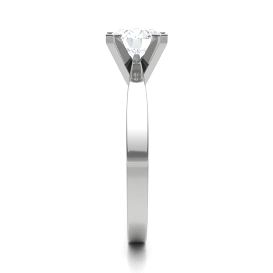 18CT Round Cut Halo Sterling Diamond Ring