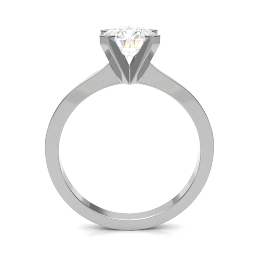 18CT Round Cut Halo Sterling Diamond Ring