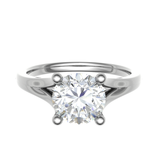white gold  leo diamond ring