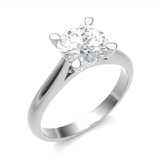 18CT rose cut diamond ring 4.5mm 2.08gm