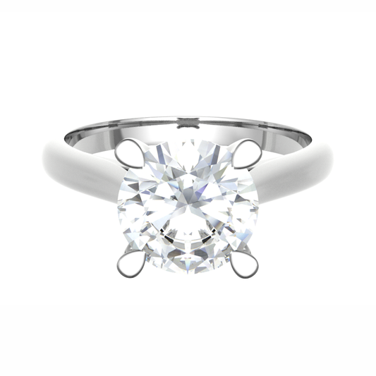 18CT rose cut diamond ring 4.5mm 2.08gm