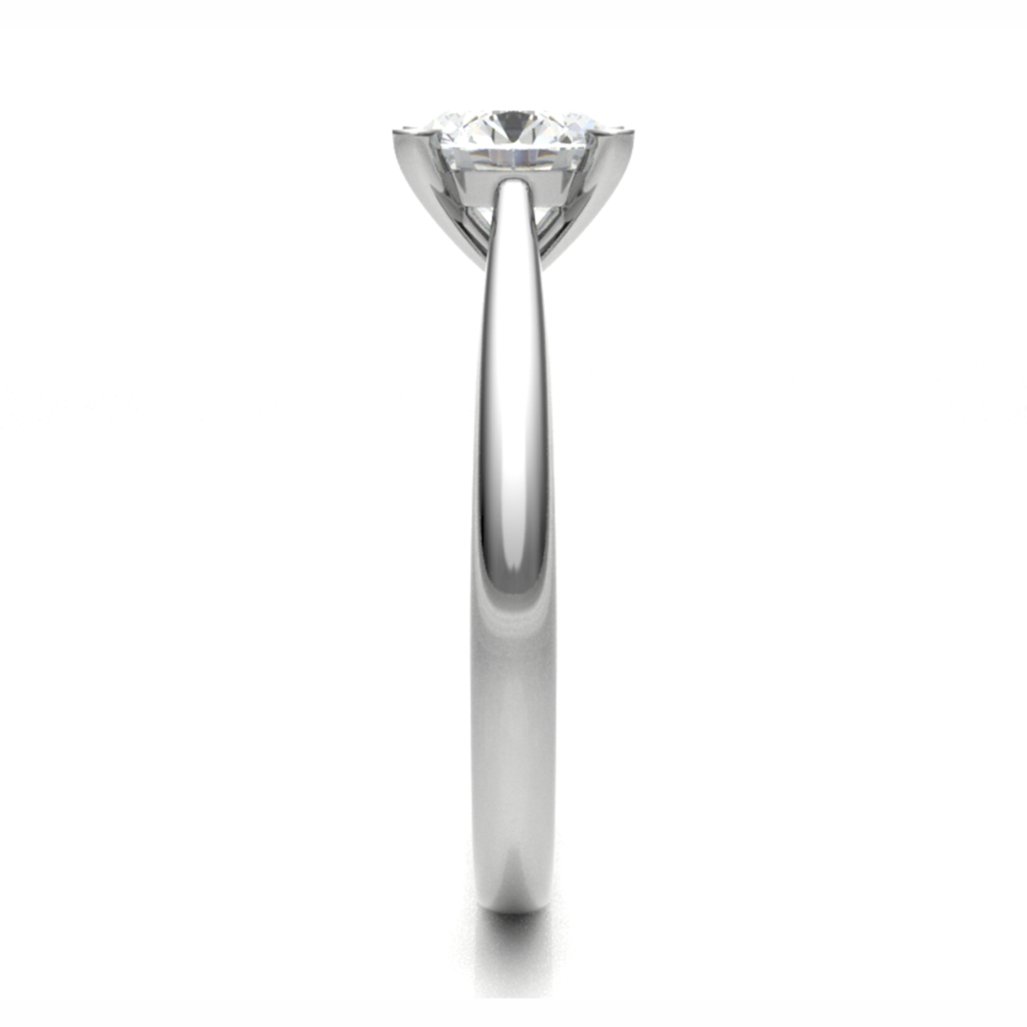 18CT rose cut diamond ring 4.5mm 2.08gm