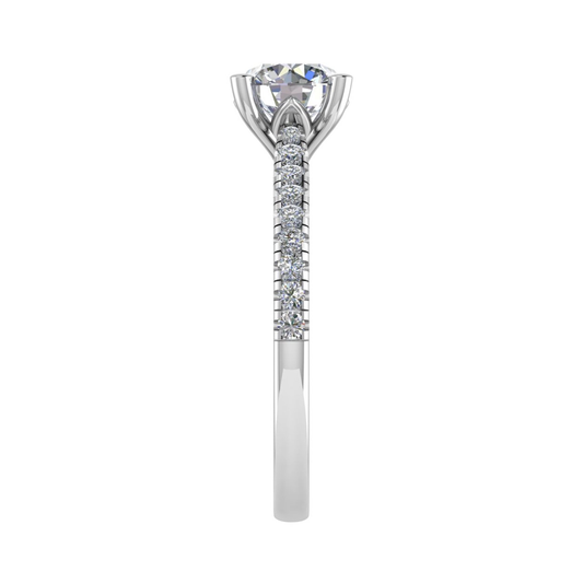 18CT baguette diamond valentine ring RD 6.0mm M 2.12g