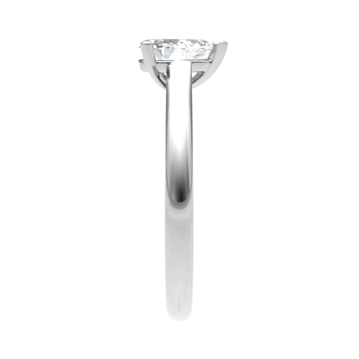 18CT teardrop diamond promise ring 9.0x6.0mm 3.36gm