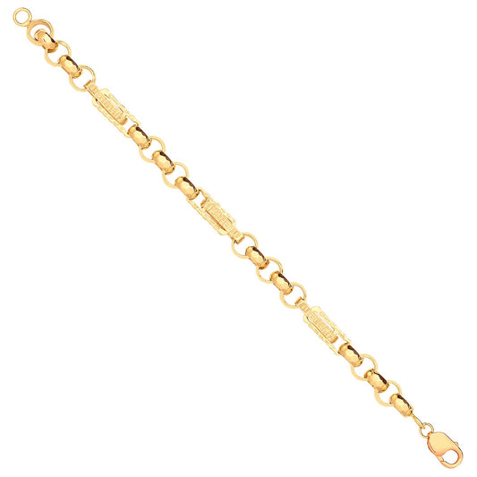 Y/G Gypsy Link Belcher Gents Bracelet